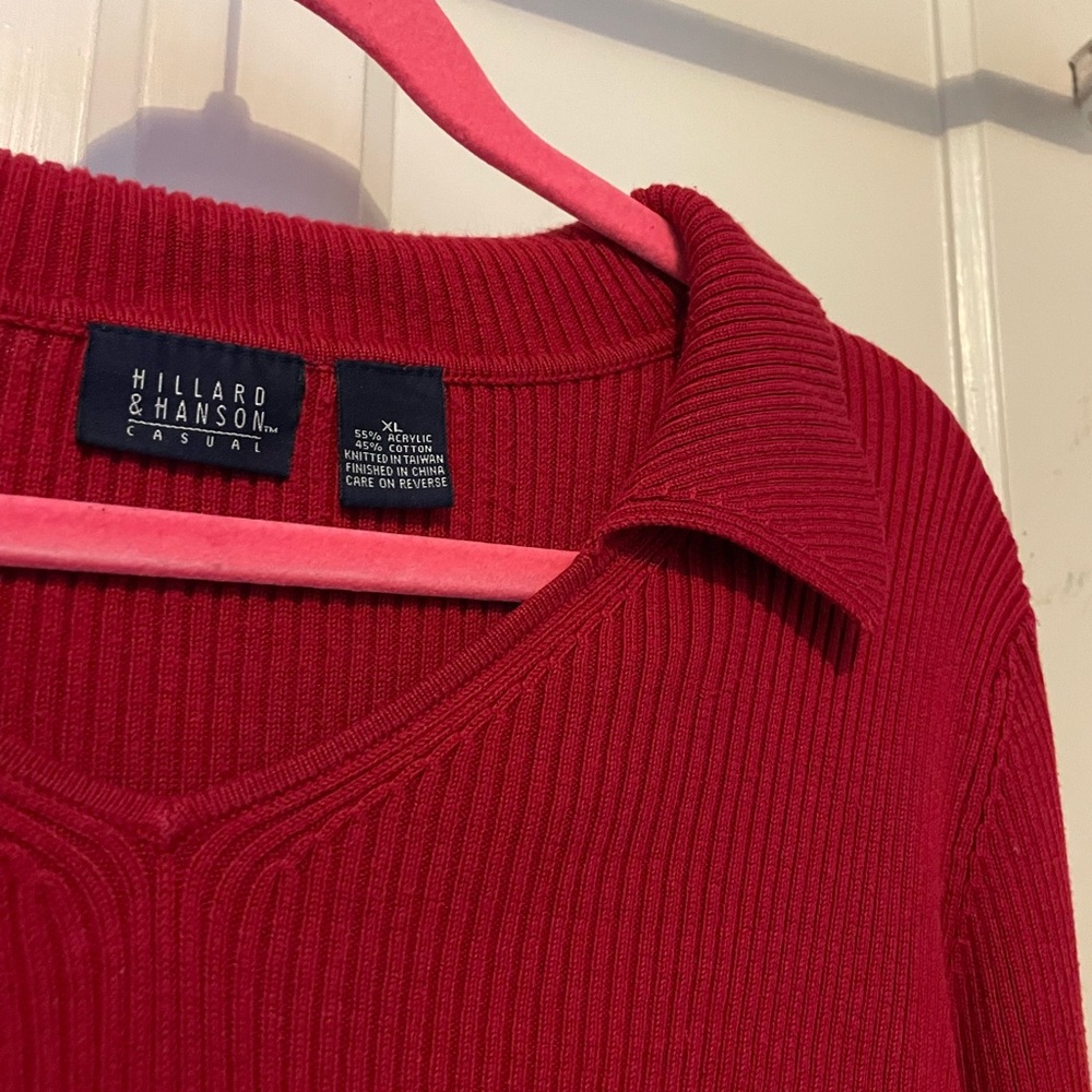 red vintage sweater